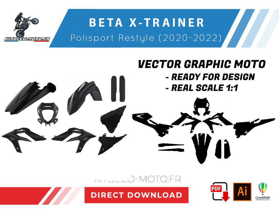 template beta x trainer polisport restyle (2020 2023) vector