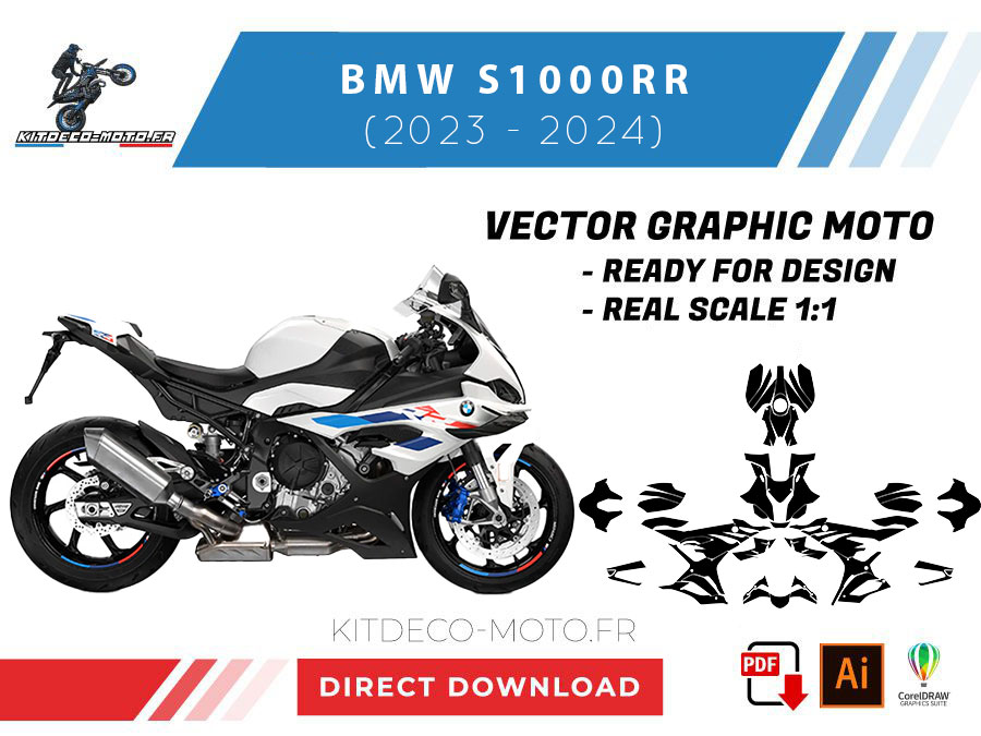 template bmw s1000rr (2023 2024) vector