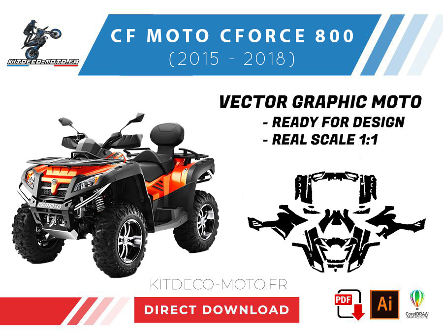 template cf moto cforce 800 (2015 2018) vector