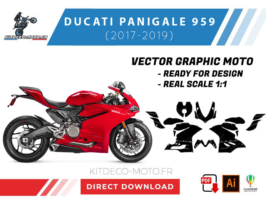 template ducati panigale 959 (2017 2019) vector