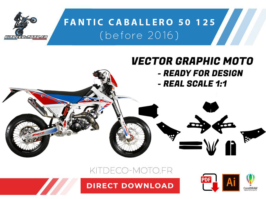 template fantic caballero 50 / 125 (avant 2016) vector