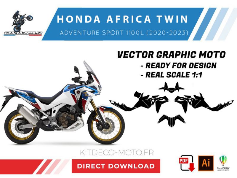 template honda africa twin adventure sport 1100l (2020 2023) vector