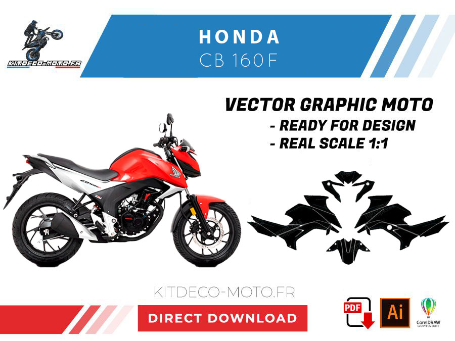 template honda cb 160f vector