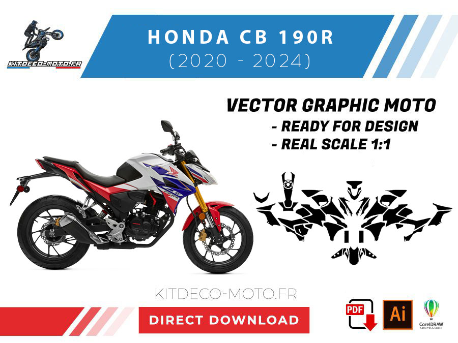 template honda cb 190r (2020 2024) vector