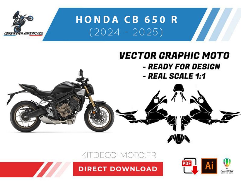 template honda cb 650 r (2024 2025) vector