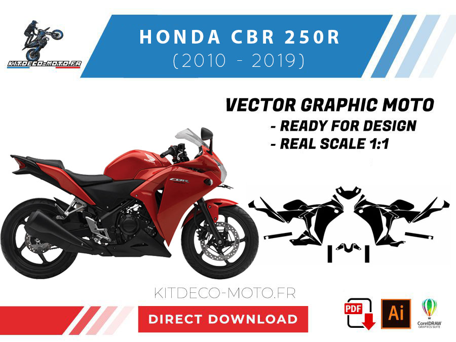 template honda cbr 250r (2010 2019) vector