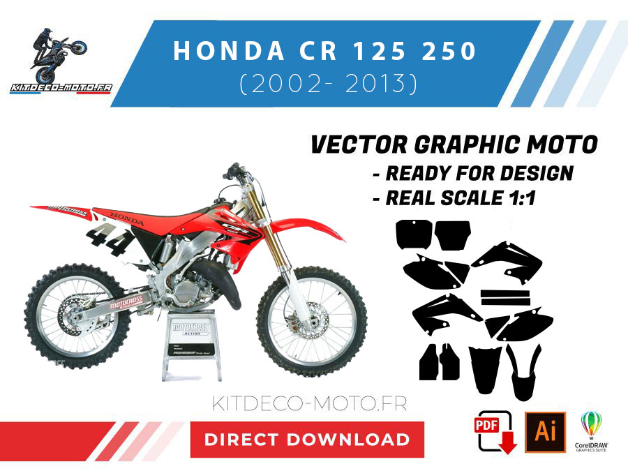 template honda cr 125 250 (2002 2013) vector