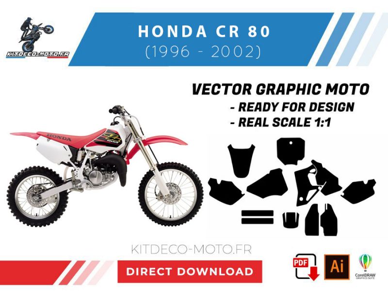 template honda cr 80 (1996 2002) vector