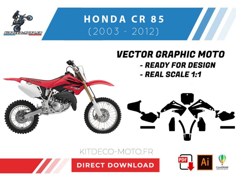 template honda cr 85 (2003 2012) vector