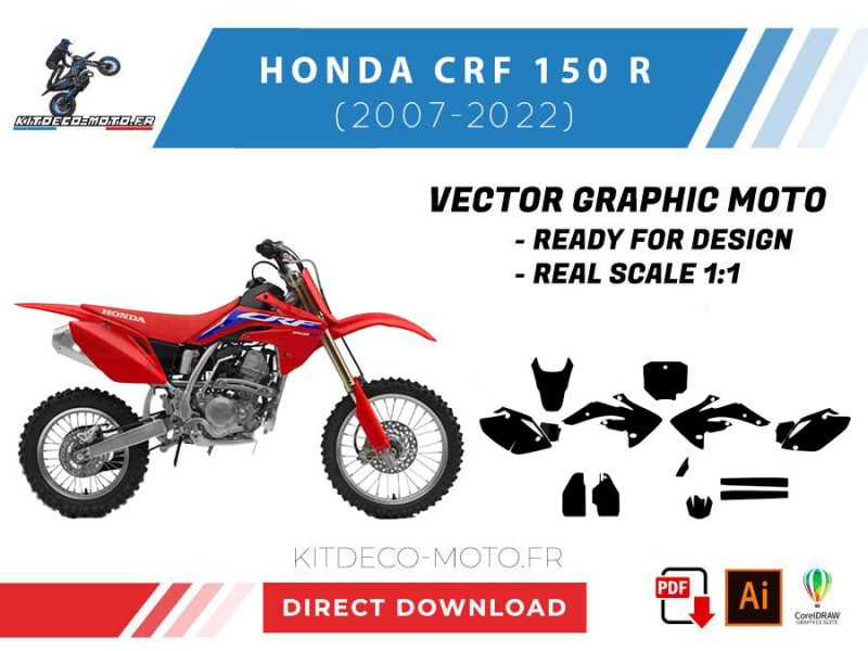 template honda crf 150 r (2007 2022) vector