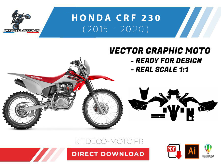 template honda crf 230 (2015 2020) vector