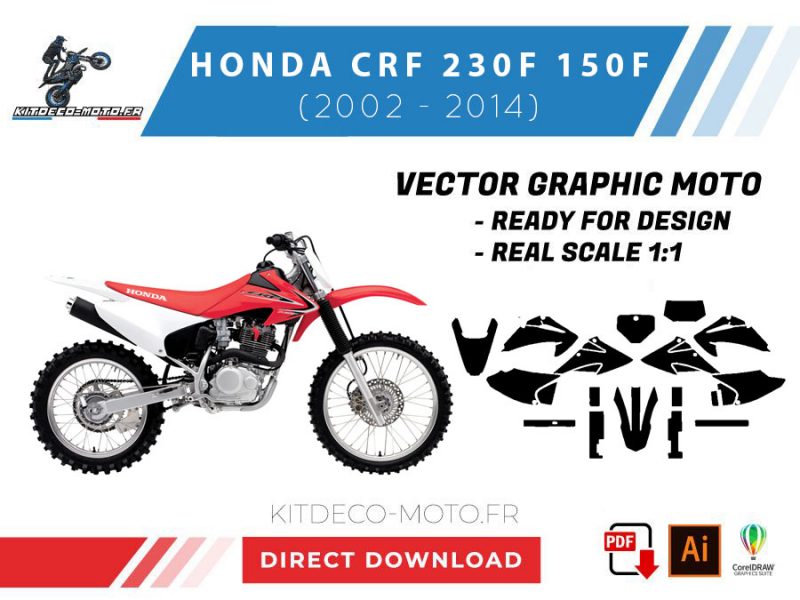 template honda crf 230f 150f (2002 2014) vector
