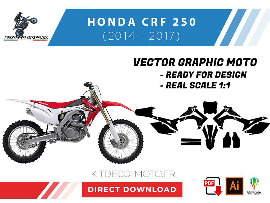 template honda crf 250 (2014 2017) vector