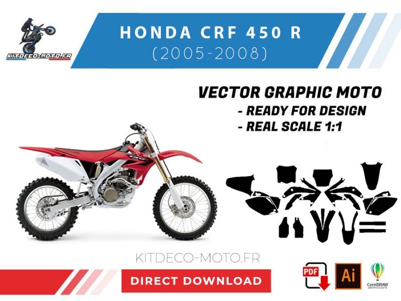 template honda crf 450 r (2005 2008) vector