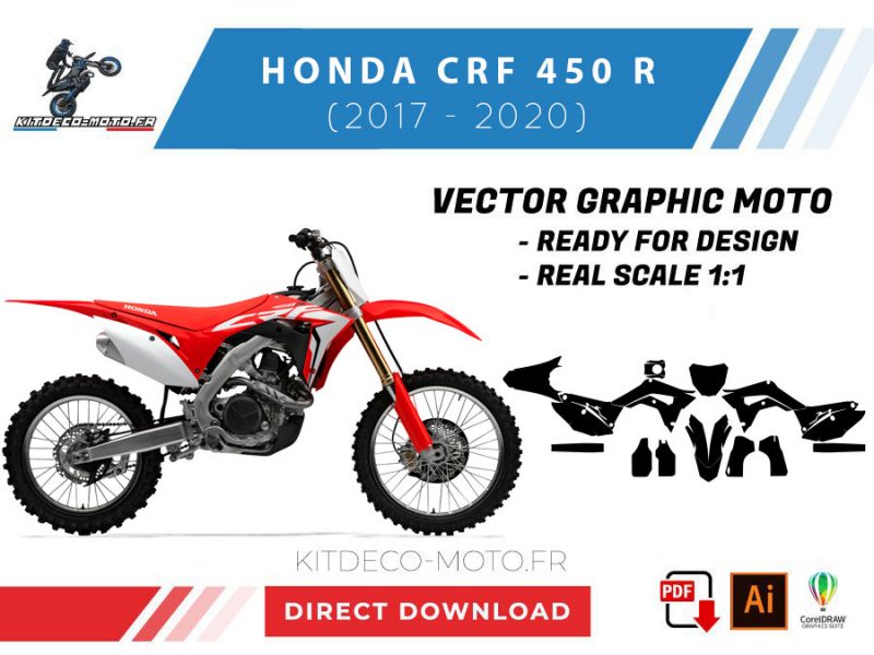 template honda crf 450 r (2017 2020) vector