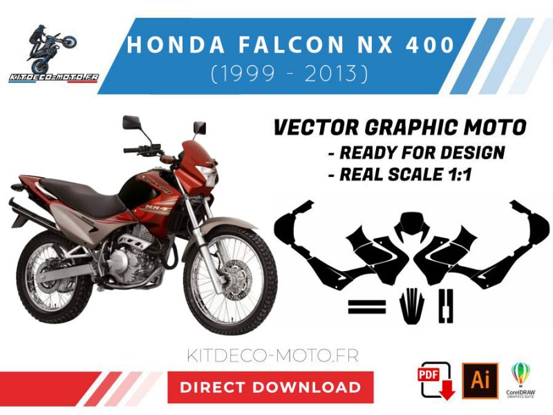 template honda falcon nx 400 (1999 2013) vector