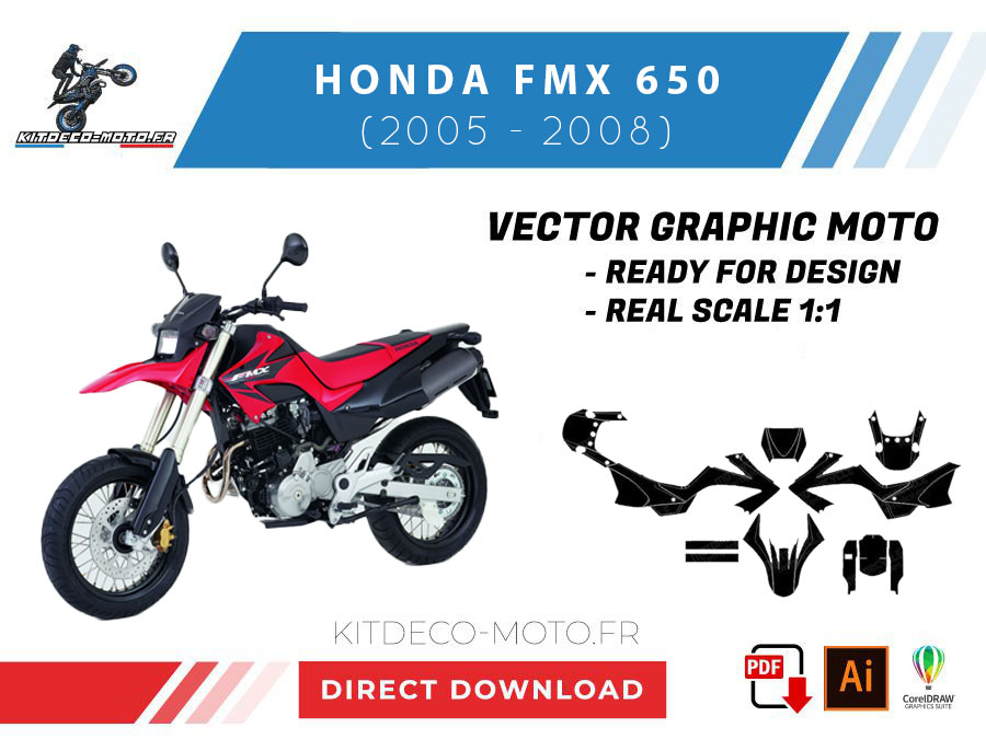 template honda fmx 650 (2005 2008) vector