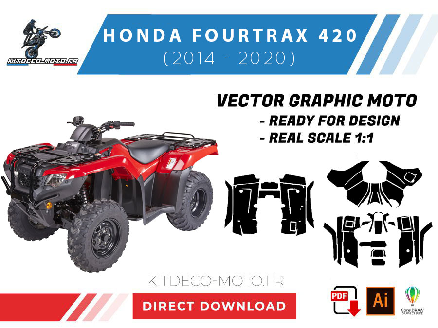 template honda fourtrax 420 (2014 2020) vector