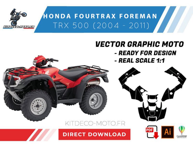template honda fourtrax foreman trx 500 (2004 2011) vector