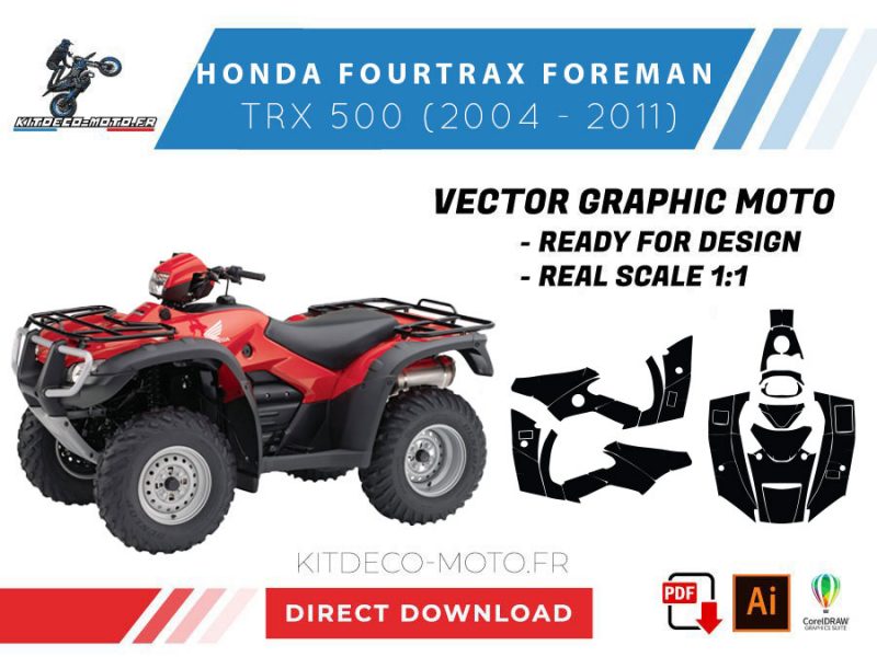 template honda fourtrax foreman trx 500 (2004 2011) vector