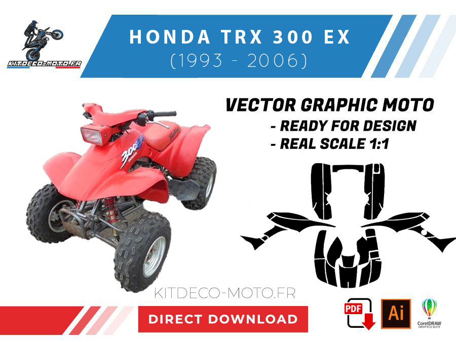 template honda trx 300 ex (1993 2006) vector