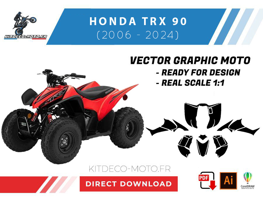 template honda trx 90 (2006 2024) vector