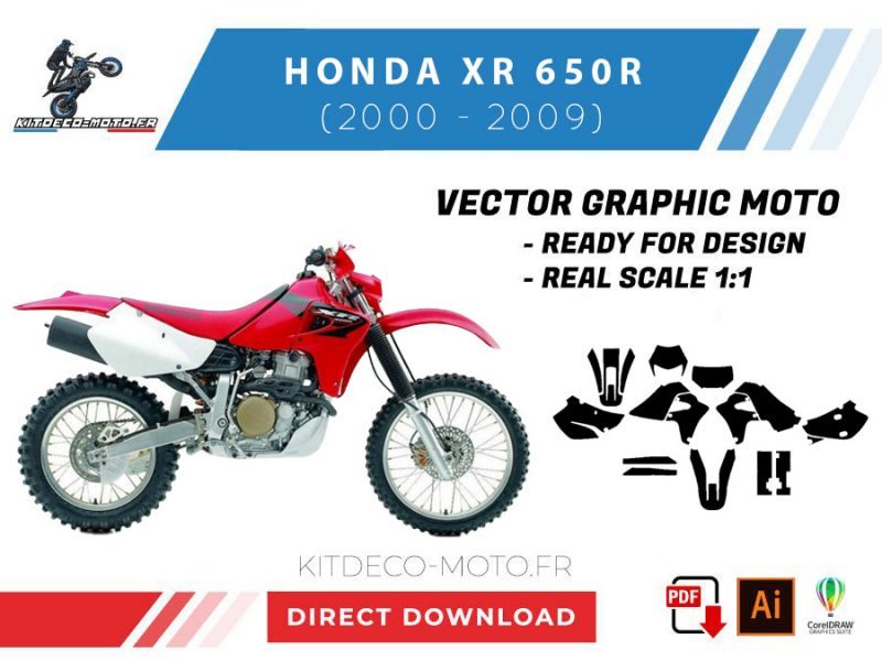 template honda xr 650r (2000 2009) vector