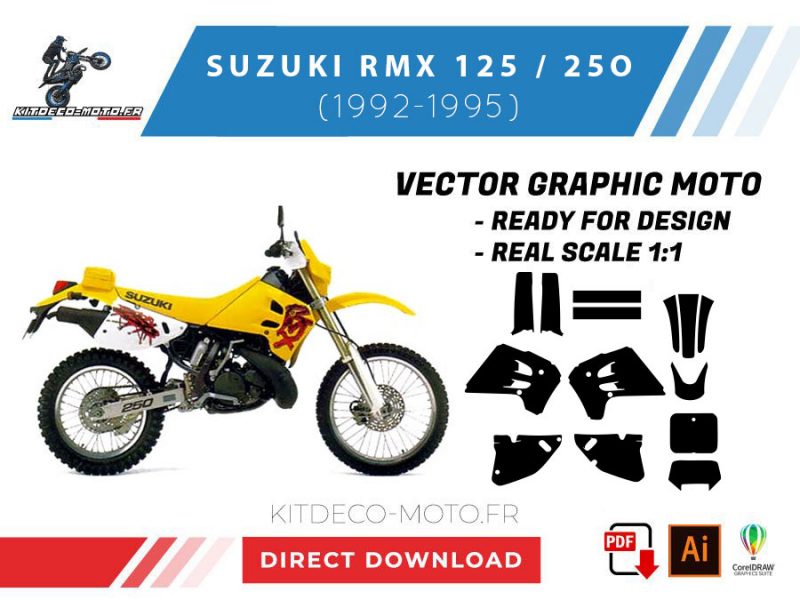 template suzuki 125 / 250 rmx (1992 1995) vector