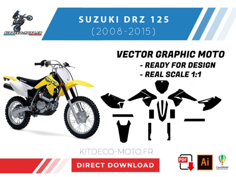 template suzuki drz 125 (2008 2015) vector