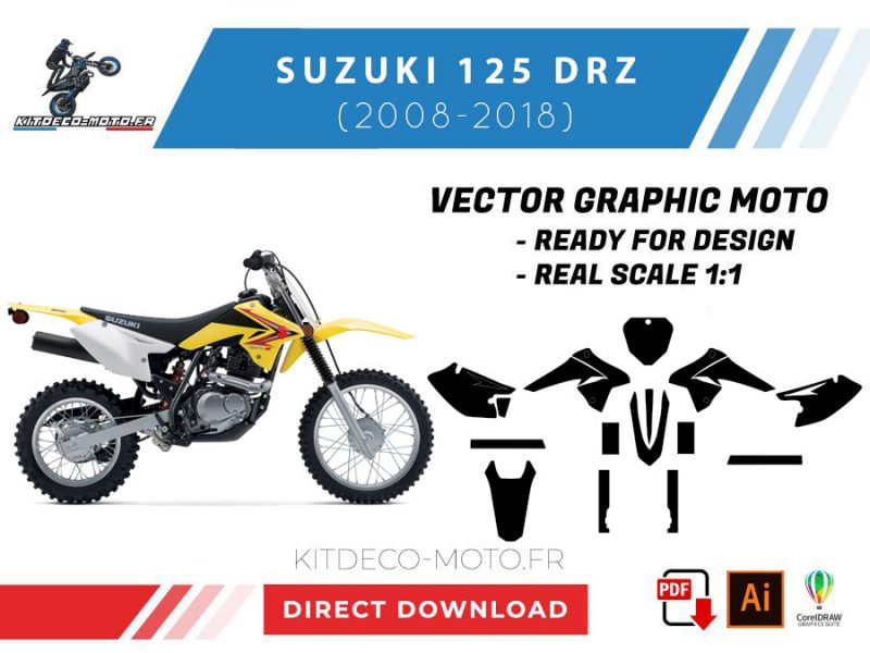 template suzuki 125 drz (2008 2018) vector