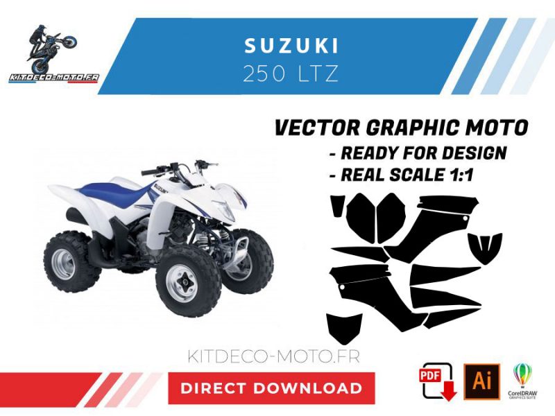 template suzuki 250 ltz vector