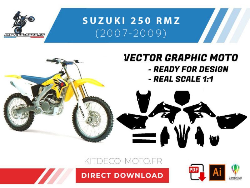 template suzuki 250 rmz (2007 2009) vector