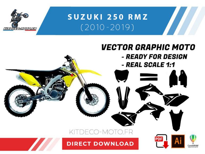 template suzuki 250 rmz (2010 2018) vector