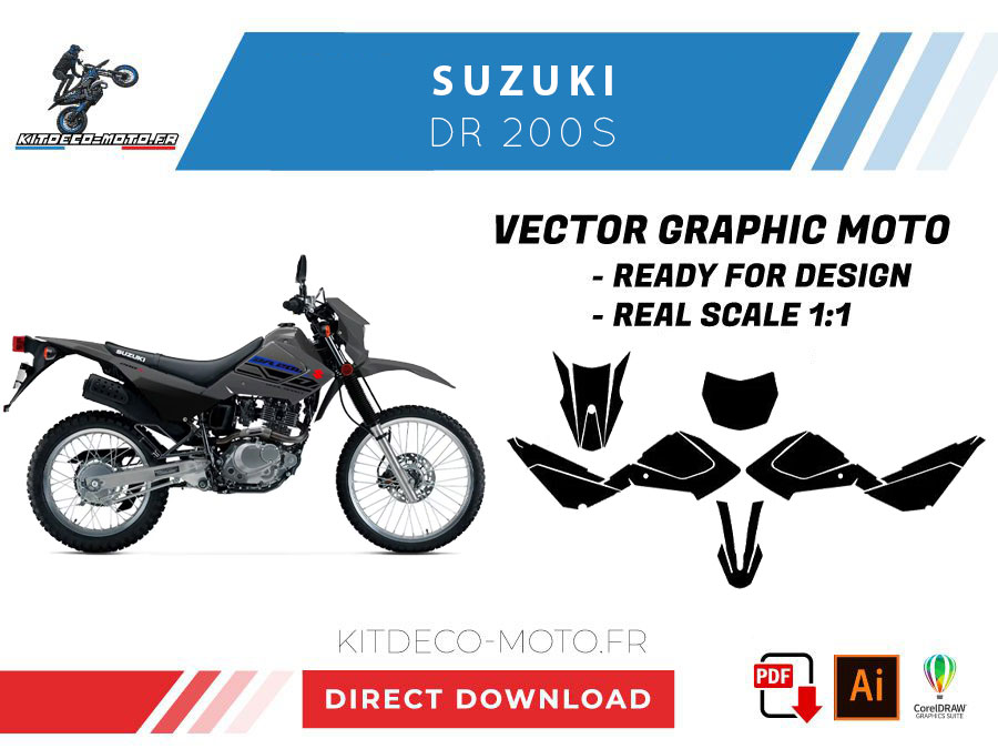 template suzuki dr 200s vector