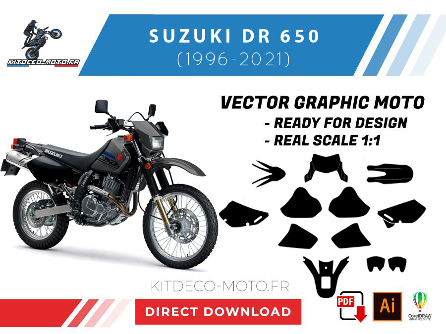 template suzuki dr 650 (1996 2021) vector