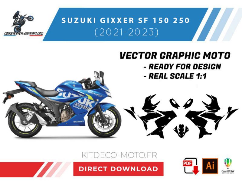 template suzuki gixxer 150 / 250 sf (2021 2023) vector