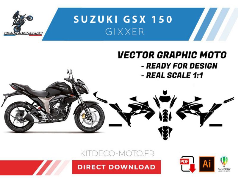template suzuki gsx 150 gixxer vector