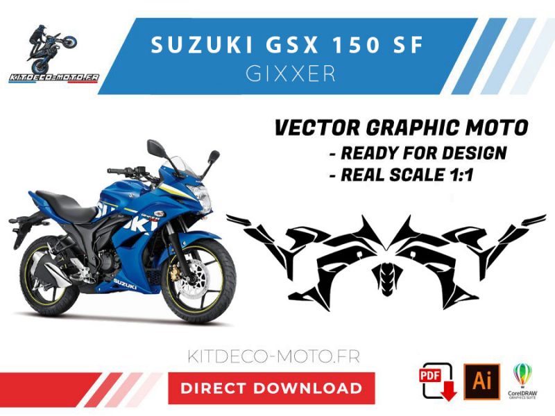 template suzuki gsx 150 sf gixxer vector