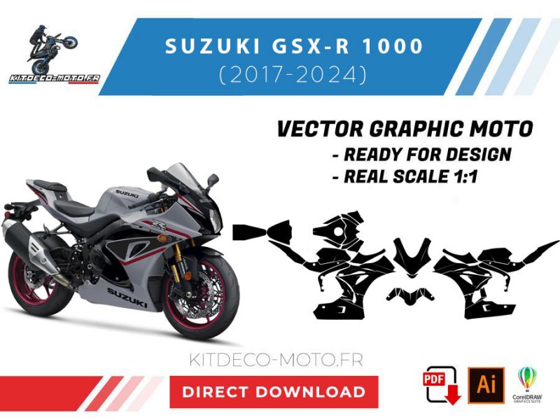 template suzuki gsx r 1000 (2017 2024) vector