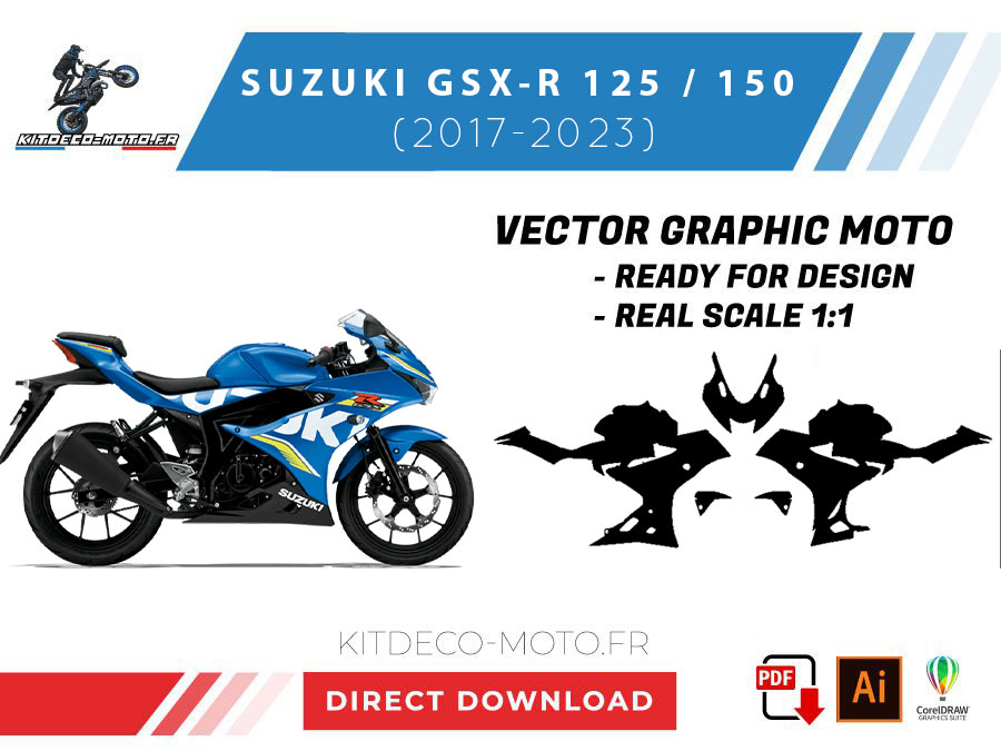 template suzuki gsx r 125 / 250 (2017 2023) vector