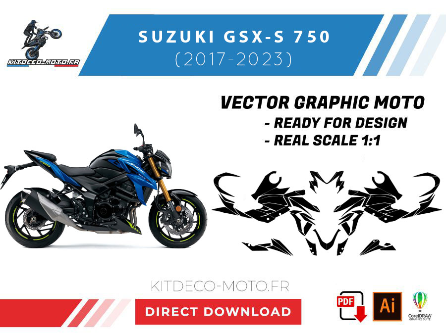 template suzuki gsx s 750 (2017 2023) vector