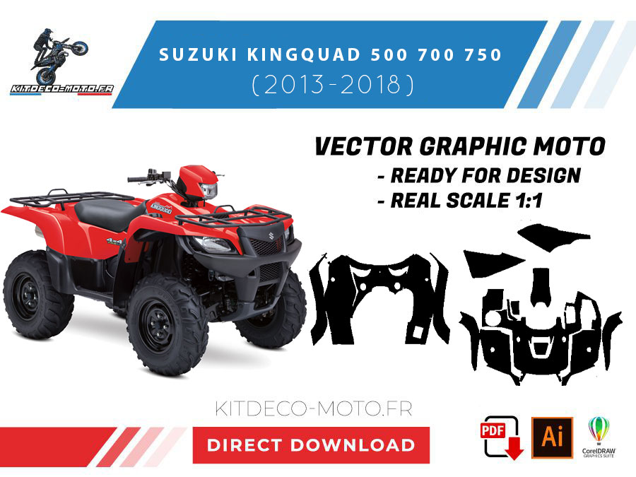 template suzuki kingquad 500 / 700 / 750 (2013 2018) vector