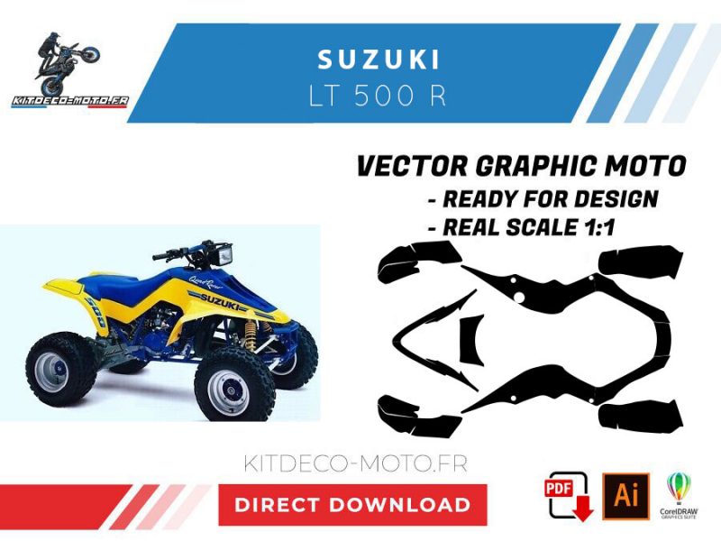 template suzuki lt500r vector