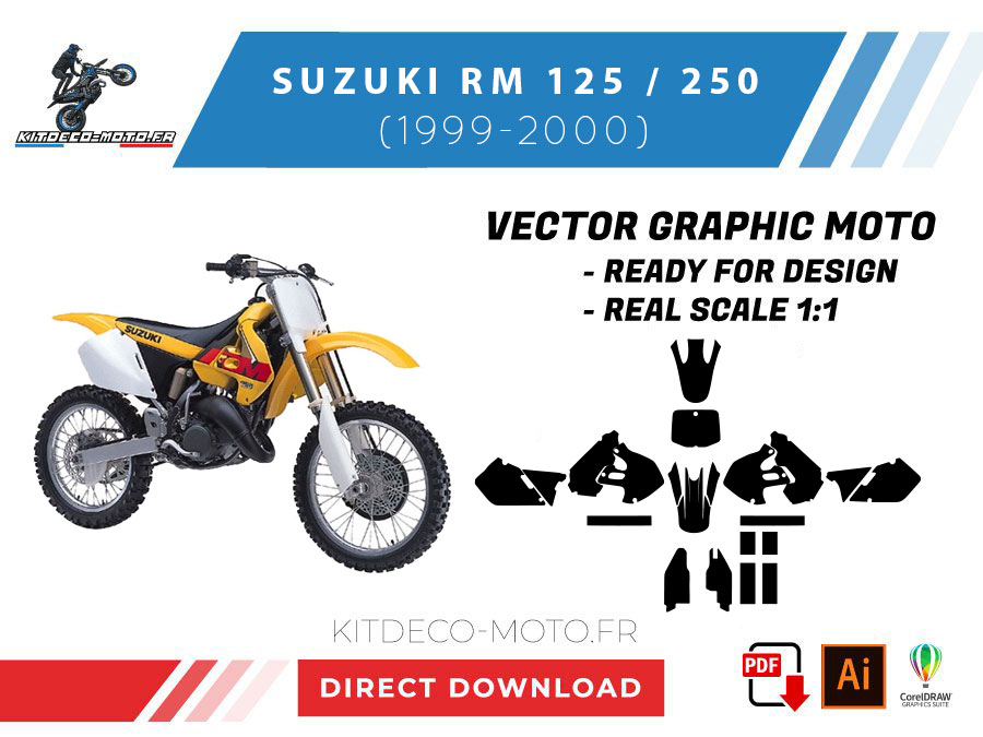 template suzuki 125 / 250 rm (1999 2000) vector