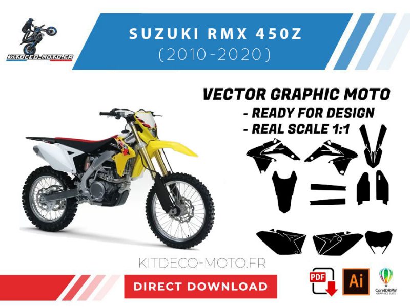 template suzuki rmx 450z (2010 2020) vector