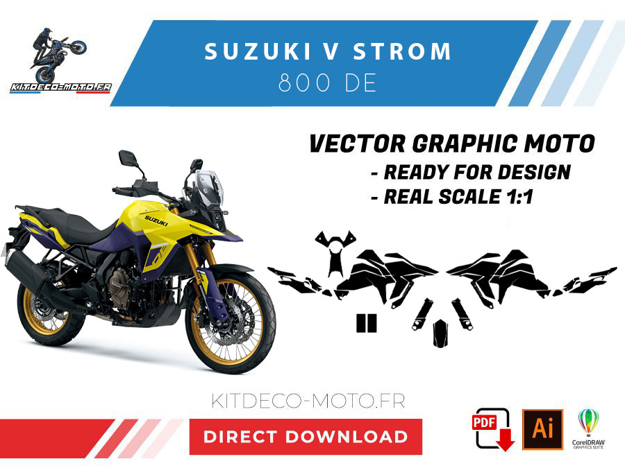 template suzuki v strom 800 de vector