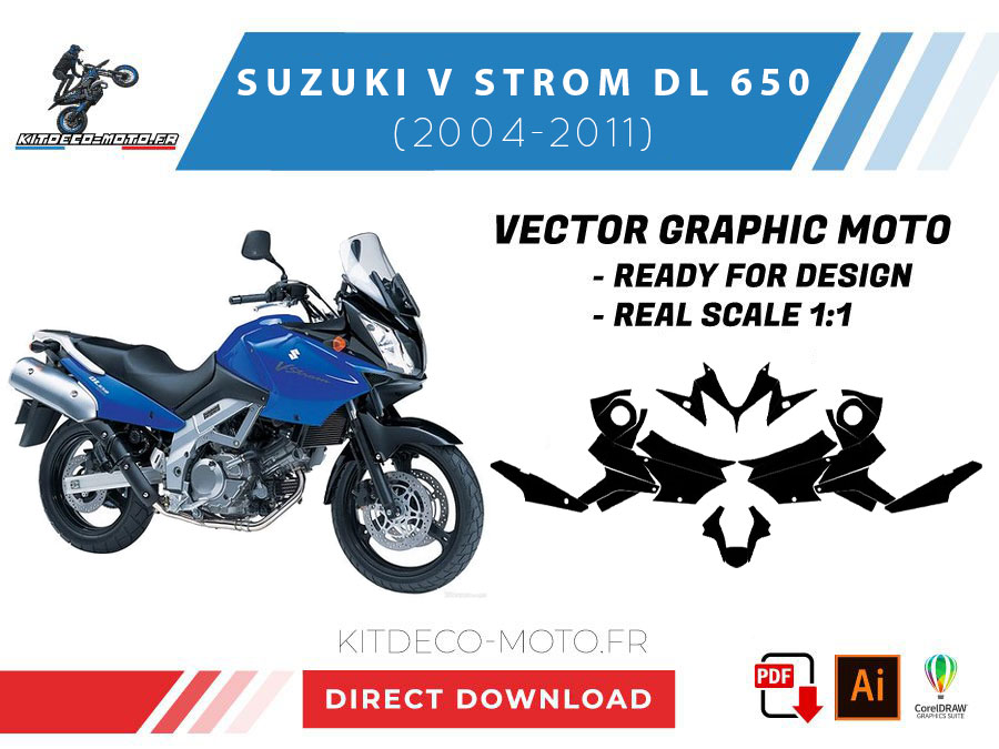 template suzuki v strom dl 650 (2004 2011) vector