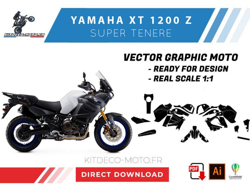 template yamaha xt 1200 z super tenere vector