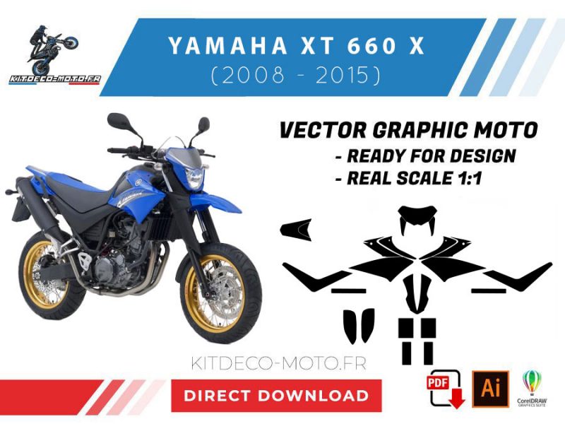 template yamaha xt 660 x (2008 2015) vector