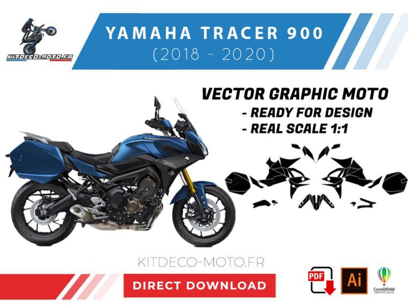 template yamaha tracer 900 (2018 2020) vector